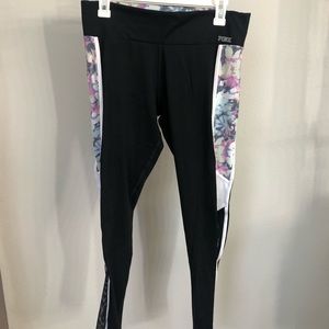 PINK Victoria’s Secret Black Leggings with Tie-Dye